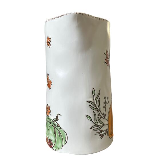 ELI +ANA Ceramic Pumpkin Pitcher 50oz SADDLEBROOK FARMS Fall Thanksgiving New - Picture 3 of 14